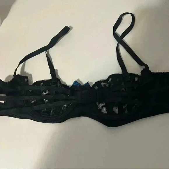 Shirley of Hollywood vintage inspired balconette lace  caged bralette 36 - Picture 7 of 7